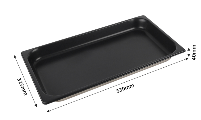 Universal steam oven baking pan stainless steel rectangular commercial thickened 530*325 non-stick flat frying GN1/1